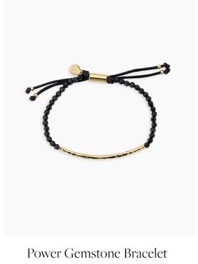 GORJANA POWER GEMSTONE BRACELET with hHammered Gold Bar. NWT